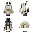 thumbnail image 4 of FORMRS Mini Backpack Purse for Women Travel Daypack Casual Shoulder Bag, White Cat Rainbow, 4 of 7
