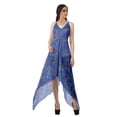 thumbnail image 1 of Moomaya Printed Boho Backless Dress Summer V Neck Halter Dresses Women, 1 of 1