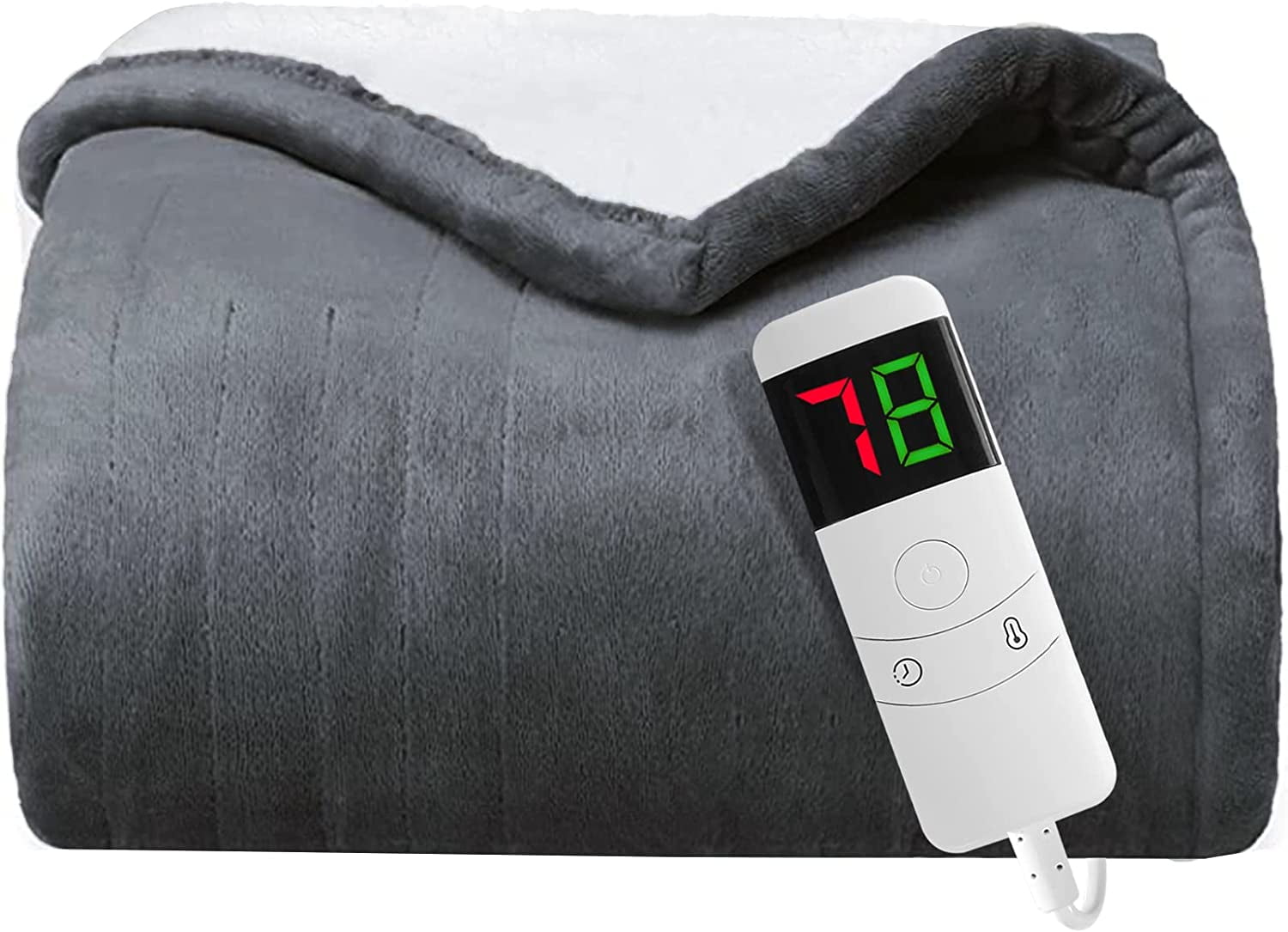 Yodudm Heated Electric Throw Blanket, 62” X 84” Heating Electric