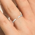 thumbnail image 4 of 18K White Gold Over Silver Wedding Ring Open Design Wedding Band, 4 of 4