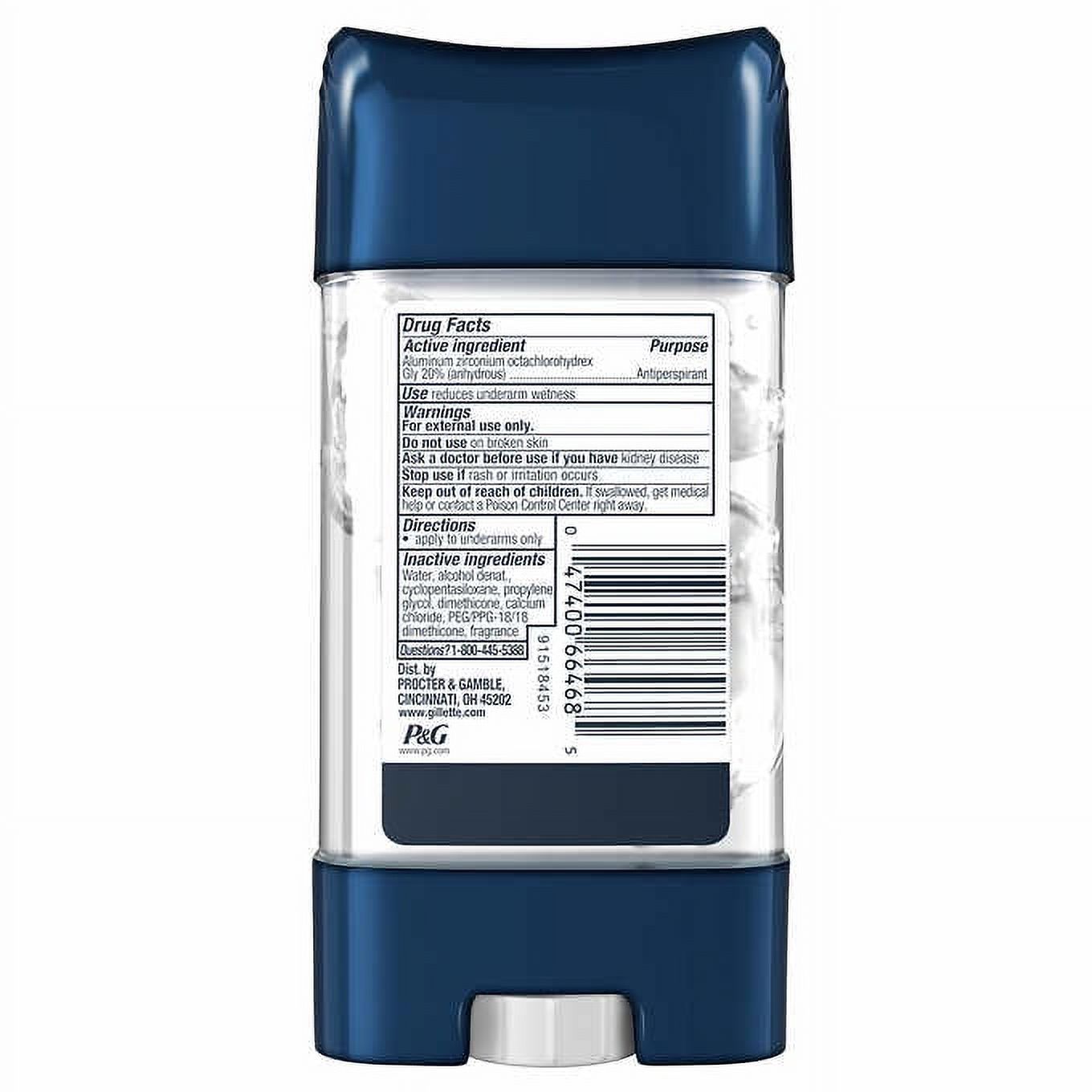 Gillette Ultimate Protection 6-in-1 Antiperspirant, 3.8 oz, 5-Pack