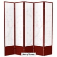 thumbnail image 6 of Oriental Furniture 7 ft. Tall Cherry Blossom Shoji Screen - Rosewood - 5 Panel, 6 of 6