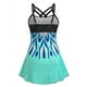 thumbnail image 2 of Conjunto Vestido Swing Estampado Cruzado Talla Extra Rosegal  Cárdigans de talla grande, 2 of 5