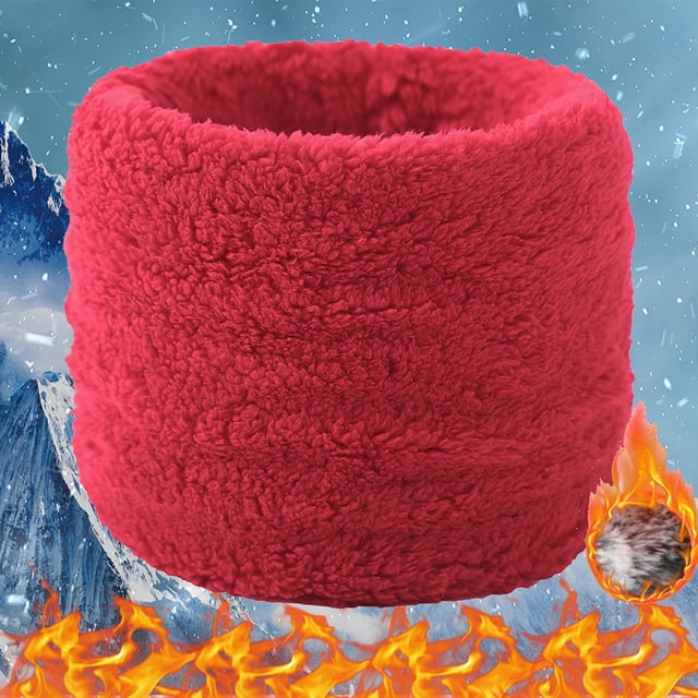 Foulard Rouge Automne et Hiver Épais pour Femmes, Couvre-Tête Épais, Anti-Froid, Élargie, Chaud