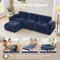 thumbnail image 3 of Eyisean 110'' Velvet Modern Modular Sectional Couch with Ottoman, 3-Seater L Shape Tufted Boneless Couches with Anti-Slip Design, No Assembly Required, Deep Seat Cloud Floor Sofa for Living Room, 3 of 21