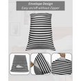 thumbnail image 7 of Black White Stripe Body Pillow Covers, Modern Minimalist Geometric Striped Soft Bed Throw Pillowcases Breathable Cooling Long Lumbar Body Pillow Sham Cover for Bed Sofa 20''x54'', 7 of 7