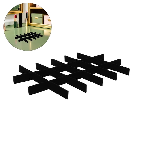 Vosarea Black Velvet Jewelry Organizer Dividers Flexible for Home Use