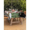 thumbnail image 2 of Outdoor Tablecloth with Umbrella Hole and Zipper, Black Green Snowman Christmas Rectangle Table Cloth 60x120 Inch Waterproof Tablecloth, Xmas Tree Snowflake Winter Picnic Table Cover for Patio, 2 of 7