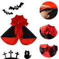 thumbnail image 5 of 2024 Halloween Pet Cape Costume Cat Vampire Cloak Cat Wizard Outfit Pet Witch Cosplay Apparel Halloween Pet Cloak Party Costumes for Small Medium Dogs Cats, 5 of 5