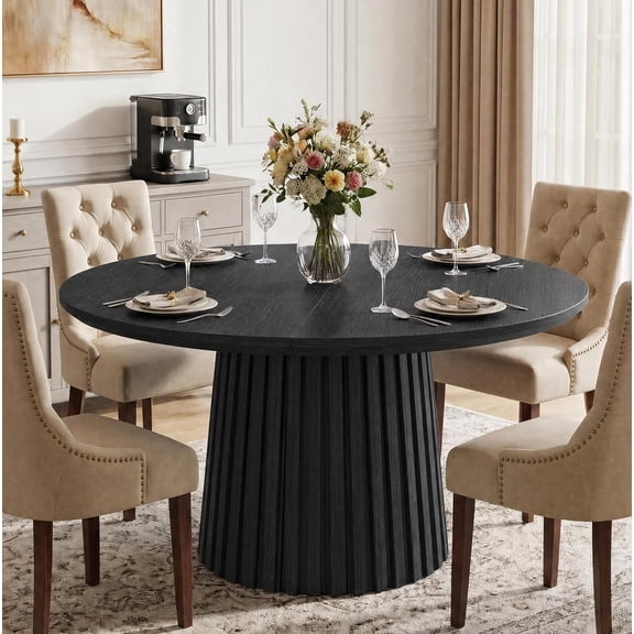 Tribesigns Solid Wood Dining Table for 4-6 People