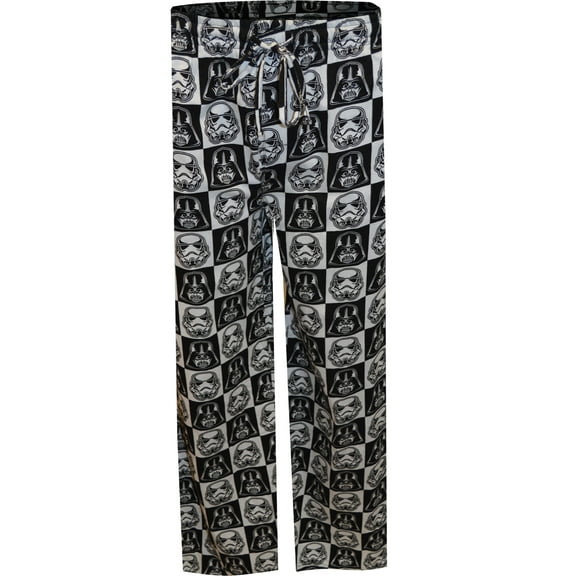 Mad Engine Mens Star Wars Darth Vader Dark Side Checkered Cotton Lounge Pants (Large)