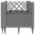 thumbnail image 4 of Jardinera VidaXL gris claro 43,5 x 43,5 x 43,5 cm de polipropileno, 4 of 9