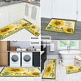 thumbnail image 6 of 2 Piece Sunflower Flowers on Yellow Background Rug Kitchen Rug Set, Decor Kitchen Rugs, Absorbent Non-Slip Washable Floor Mats, Home Indoor Runner Rugs 17"x47"+17"x30", 6 of 7
