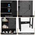 thumbnail image 5 of Over The Toilet Storage Cabinet, Bathroom Organizer with Adjustable Shelves and Anti-Tip Device, Space-Saving Storage Solution, Black, 5 of 9
