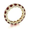 thumbnail image 2 of Rich feel Ring! 0.75 Ctw Square Cut Garnet Women Wedding Band 925 Sterling Silver Gold Vermeil, 2 of 2