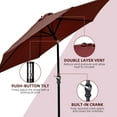 thumbnail image 5 of FlexWave 9-Foot Outdoor Patio Umbrella with Crank Lift & Tilt — UV-Protective Garden and Poolside Sun Shade Canopy, 5 of 8