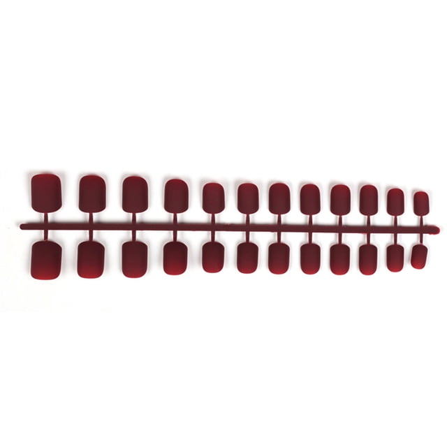 Vogacara 24 piezas de uñas postizas de ataúd esmerilado DIY exquisito estilo francés novela agraciada personalidad uñas acrílicas para amantes de la Juegos de manicura 28café oscuro Vogacara CE011411-28