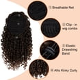 thumbnail image 5 of DODOING 14 Inch Curly Pony Hair Afro Synthetic Ponytail Extension Clip in Colored Hair Extensions, 5 of 8