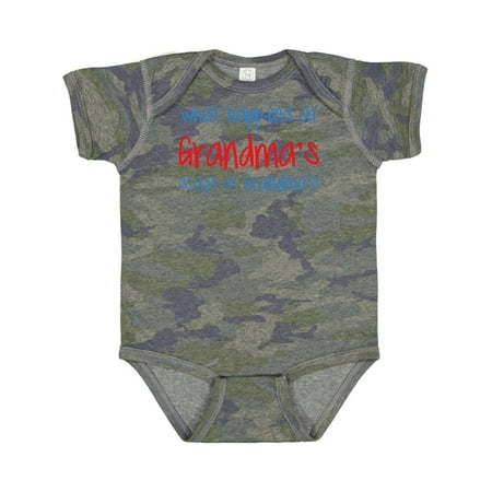 

Inktastic What Happens at Grandma s Gift Baby Boy or Baby Girl Bodysuit