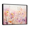 thumbnail image 2 of Designart "Pink curious Wildflowers I" Abstract Botanicals Floater Framed Wall Art Print, 2 of 7
