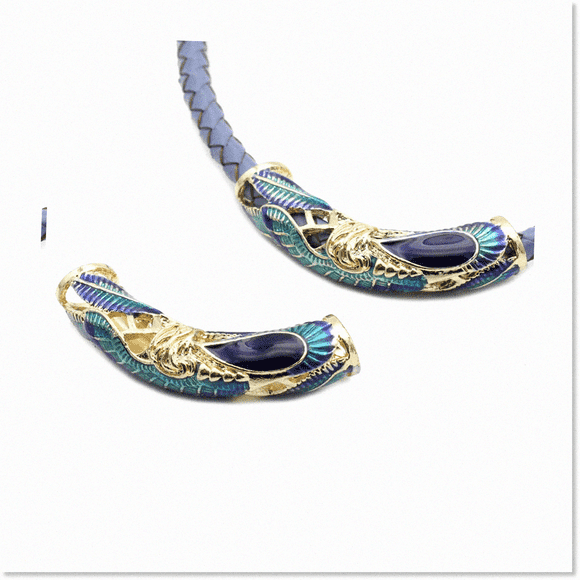 Pack de 10 Curseurs de Tube de Paon - Améliorer la Fabrication de Bijoux, Idéal pour les Bracelets, Colliers, Pendentifs, Perles de Cheveux - Trou de 6mm