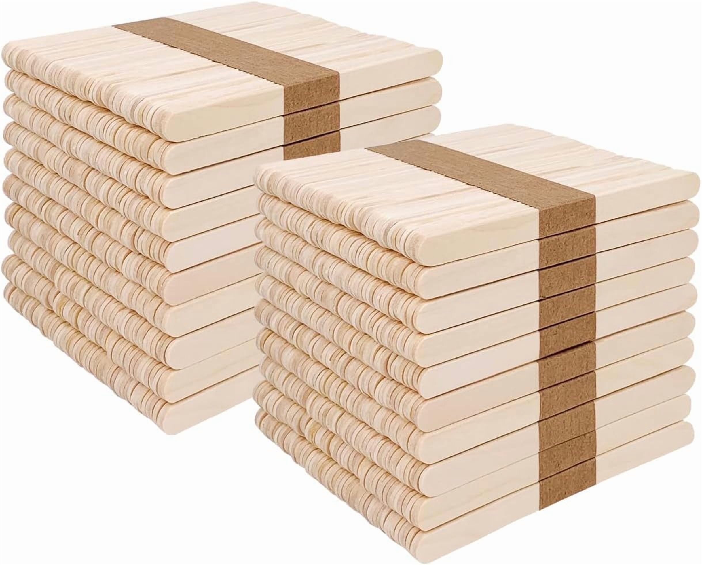 1000 Pcs Craft Sticks Ice Cream Natural Wood Popsicle 4.5 inch Length Treat Pop for DIY Crafts