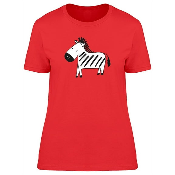 Cute Cartoon Zebra Tee Women's -Image by Shutterstock