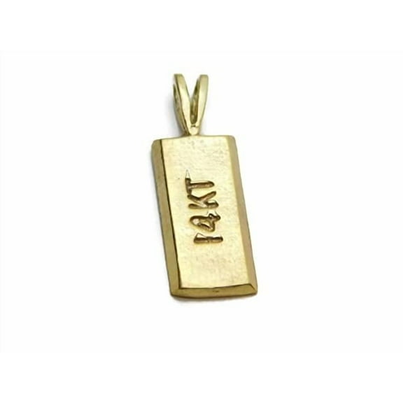 Tiny Gold Bar 14k Charm pendant