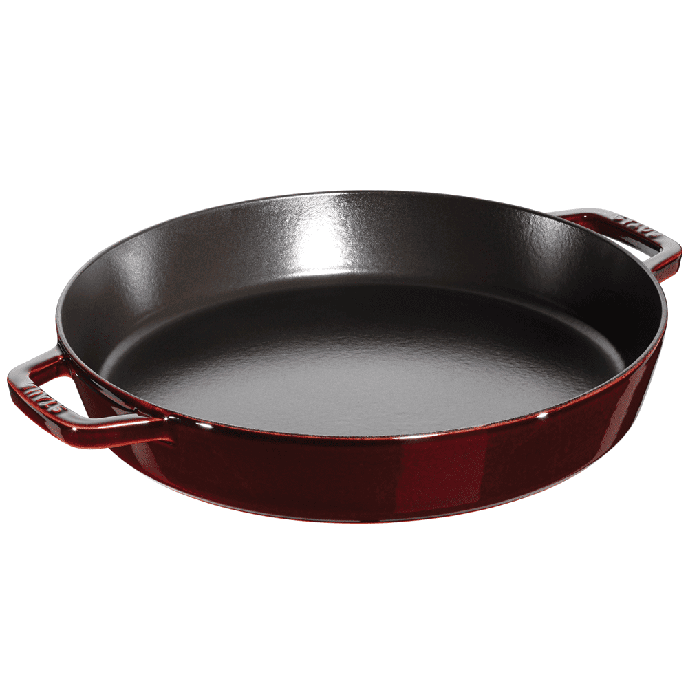 Staub Cast Iron 13" Double Handle Fry Pan Grenadine