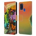 thumbnail image 1 of Head Case Designs Officially Licensed Dean Russo Dogs Lab Leather Book Wallet Case Cover Compatible with Samsung Galaxy A21s (2020), 1 of 6