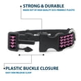 thumbnail image 4 of Buckle-Down Pet Collar, Dog Collar Plastic Buckle, Mini Hearts Black Pink, 9.5 to 13 Inches 1.0 Inch Wide, 4 of 8