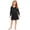 /c44Black80, variant on CUZIBR Baby Nightgown For Girls Long Sleeve Pleated Crew Neck Sleepwear Solid Color Lightweight Loungewear Leisure Casual Daily Nightwear,Black,5-6 Years