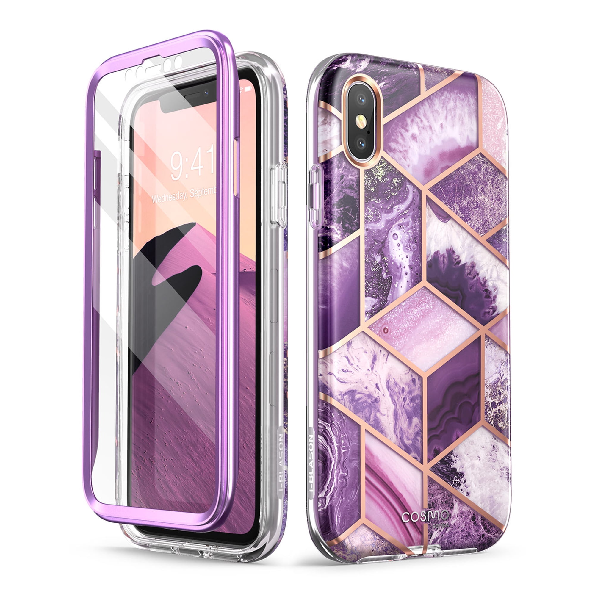 i-Blason Cosmo Full-Body Case for iPhone Xs/ iPhone X Case 2018 Release, Ameth, 5.8"