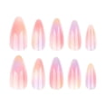 thumbnail image 3 of Set de uñas postizas con forma de almendra, 24 piezas, coloridas y brillantes, con 12 tamaños diferentes para manicura profesional., 3 of 5