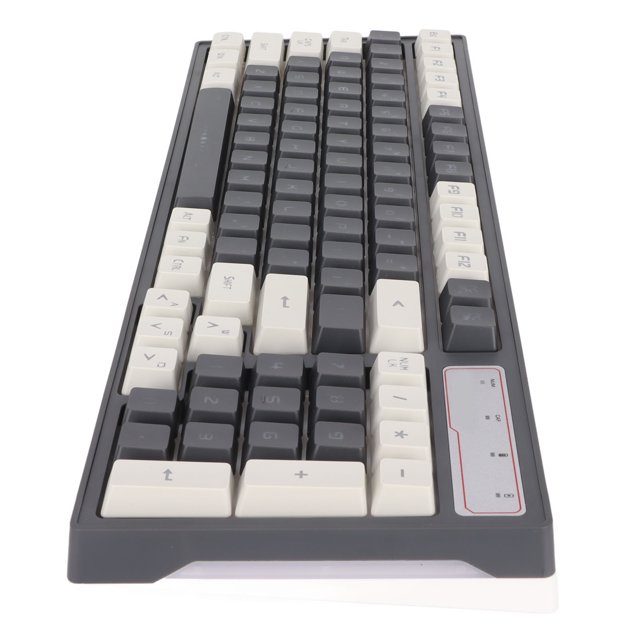 Wireless Gaming Keyboard, Ergonomic Design 2.4G Wireless Gaming Keyboard 2000mA Battery Floating Keycaps For Computers L900 Gray White Wireless Keyboard