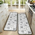 thumbnail image 4 of Kitchen Rugs Sets Of 2,Gray Highland Cow Bathtub Lemon Pattern Anti Fatigue Kitchen Mat Rugs Non Slip Washable,Decorative Kitchen Floor Mats for Kitchen,Sink,Laundry,17"x47"+17"x47", 4 of 5