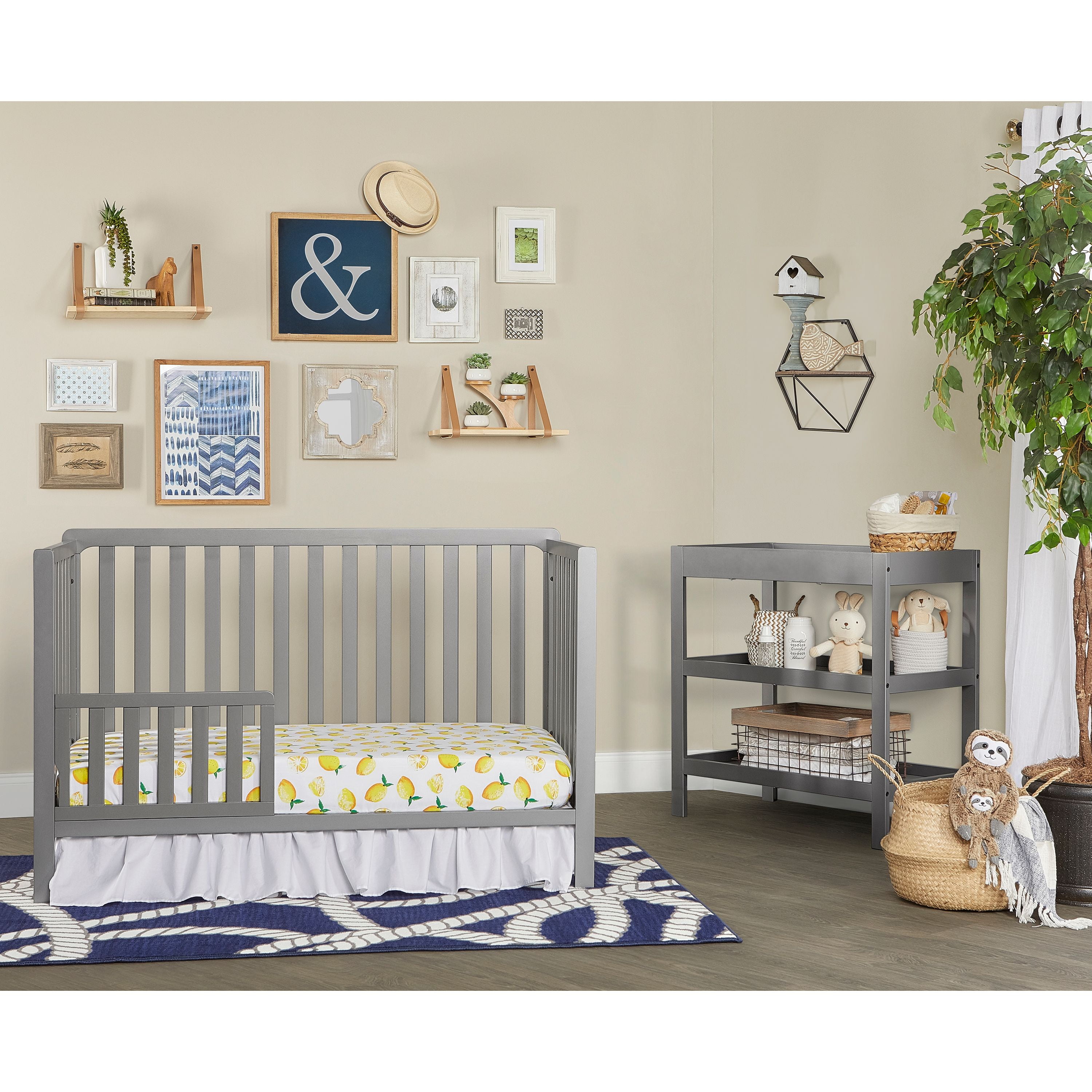 Dream On Me Ridgefield 5 In 1 Convertible crib, Storm Grey