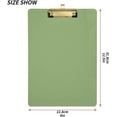 thumbnail image 3 of Coolnut Plain Olivine Solid Color Clipboard, Acrylic Standard A4 Letter Size Clip Board with Low Profile Clip for Office, Classroom, Doctor, Nurse and Teacher, 12.5"x9", 3 of 7