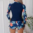 thumbnail image 5 of IDOPIP Women Two Piece Rash Guard Long Sleeve Swimsuits set UV UPF 50+ Swim Shirt Bathing Suit, 5 of 8