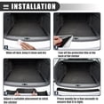 thumbnail image 4 of Unique Bargains 1 Set Car Rear Trunk Sill Guard Bumper Protector Trim Strip Sticker Cover 104cm 40.94' Length Black, 4 of 7