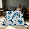 thumbnail image 3 of Cozy Soft Throw Blanket for Living Room and Bedtime Use with Unique Patterns Plush Warm Couch Blanket Home Decor for All Seasons, 3 of 4