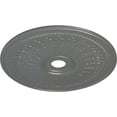 thumbnail image 3 of 29 1/8"OD x 3 5/8"ID x 1"P Oakleaf Ceiling Medallion (Fits Canopies up to 6 1/4"), Hand-Painted Silver, 3 of 6