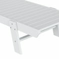 thumbnail image 5 of Malibu Poly Reclining Outdoor Patio Chaise Lounge Chair Adjustable, White, 5 of 13