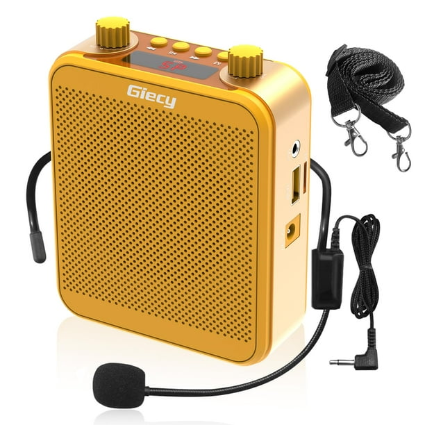 Amplificador de voz Giecy G300 30W 2800mAh recargable amarillo