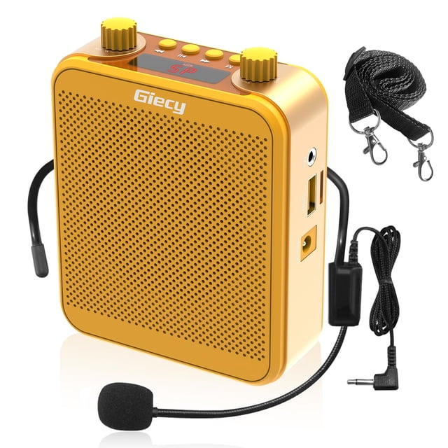 Amplificador de voz Giecy G300 30W 2800mAh recargable amarillo