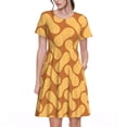 thumbnail image 1 of Disketp Peanuts6 para Vestido de Manga Corta para Mujeres, Vestidos de Verano para Mujeres, Casual y Holgado para la Playa, 1 of 6