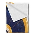 thumbnail image 2 of Astrology Soft Flannel Fleece Throw Blanket, Natal Birth Chart Zodiac Horoscope Signs in Wheel Shape with Dots Stars, Cozy Plush for Indoor and Outdoor Use, 50" x 60", Blue White Orange, by Ambesonne, 2 of 5
