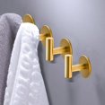 thumbnail image 2 of Heavy Duty Adhesive Towel Hooks Stick on Towel Hanger Wall Holder Waterproof Stainless Steel Sticky Hooks for No Trace Self-Adhesive Wall for Kitchen Bathroom Office Multiple Uses, 2 of 6