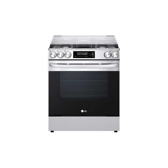 Estufa a Gas LG 30" Horno 5.8 Pies Air Fryer Integrado 5 Quemadores Triple Flama UltraHeat™ ThinQ™ Wi-Fi