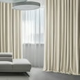 thumbnail image 5 of Half Price Drapes Au Lait Creme Extra Wide Plush Velvet Room Darkening Curtains (1 Panel), 100W X 120L, 5 of 12